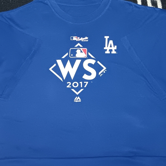 Majestic Blue Short Sleeve Tee with WS LA 2017 Graphic - Picture 2 of 4